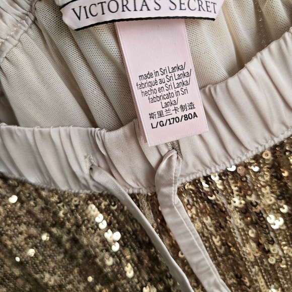 Victoria's Secret Gold Sequin Jogger Lounge/Pajama - Picture 3 of 7